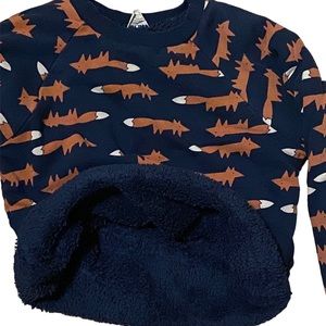 Hanna Andersson Reversible Fleece Fox Sweatshirt (sz 8)